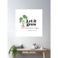 thumbnail image 2 of Let It Grow With Monstera And Botanical Phrase Poster Wall Art, Modern Wall Decor For Living Room Bedroom, 16x16 UNFRAMED, 2 of 3