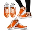 thumbnail image 1 of Chaussures Plates Dégradées Rouges pour Femmes Imprimé Patte Cœur Chaussures de Course Jogging Printemps/automne Espadrilles Décontractées, 1 of 5