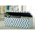 thumbnail image 4 of Furniture of America Laina Contemporary Fabric Storage Bench in Blue, 4 of 5