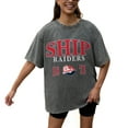 thumbnail image 2 of Women's Gameday Couture Grey Shippensburg Raiders Oversized Snow Wash T-Shirt, 2 of 5