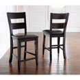 thumbnail image 3 of Victoria Solid Wood Brown Vinyl Counter Dining Chair in Espresso Cherry Finish, 3 of 4