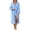 Blue, variant on HBGVBA Hooded Flannel Robe for Women,Solid Bathrobe with Pockets,Cozy Loungewear Sleepwear