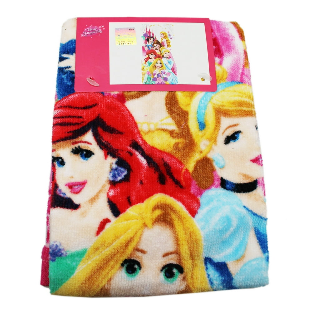 Disney Princess Castle Beauties White/Pink Background Hand Towel