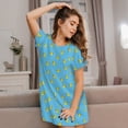 thumbnail image 3 of Disketp Duck Swimming for Womens Short Sleeve Sleepshirt Scoopneck Cute Nightdress Comfy Nightgown, 3 of 6