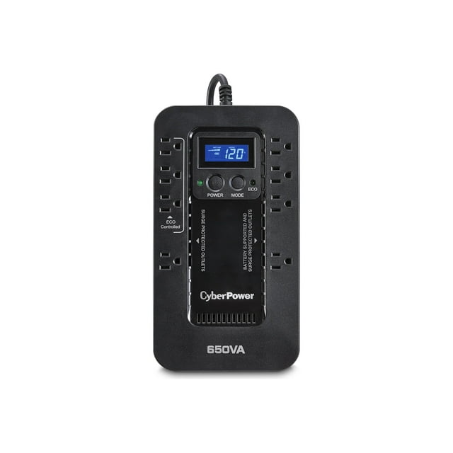 CyberPower Ecologic Series EC650LCD - UPS - AC 120 V - 390 Watts - 650 VA - USB - Connecteurs de Sortie : 8
