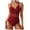 Z01-Wine, variant on GEWSEY Sexy Tie Criss Cross Plunge One Piece Thong Swimsuit High Cut Brazilian Bathing Suit Black, S