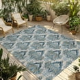 thumbnail image 2 of Outdoor Rug 5x7 ft Abstract Vintage Paisley Waterproof Outdoor Patio Rug Mat Non Slip Outside Area Rugs Carpet for RV,Camping,Porch,Deck,Pool,Balconybackyard,Boho Floral Texture Blue, 2 of 9