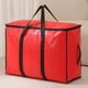 thumbnail image 4 of Bolsa impermeable de gran capacidad para colchas, ropa y mudanzas - Organizador de tela Oxford 95L con asas para hogar, viajes y decoración navideña, 4 of 6