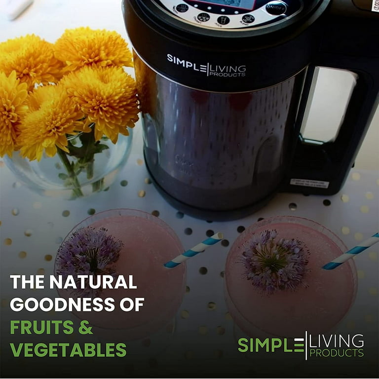 Simple Living Products 1.6L Deluxe Portable Soup Maker, Soy Milk Maker,  Blender and Juicer