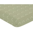 thumbnail image 4 of Woodland Arrow Sage and White Fitted Crib Sheet by Sweet Jojo Designs, 4 of 6