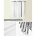 thumbnail image 5 of Black Stripes Tie Up Curtains for Kitchen Bathroom Bedroom Windows 63 Inch Length, Geometric Vertical Linens Modern Minimalism Balloon Drape Curtains Shade Rod Pocket Drapery Curtain Panel, 46"x63", 5 of 7