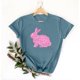 thumbnail image 4 of Mujeres Manga Corta de Verano Tops Pascua Impresa Cuello Redondo, Blusa de Moda Casual para la Primavera, 4 of 4
