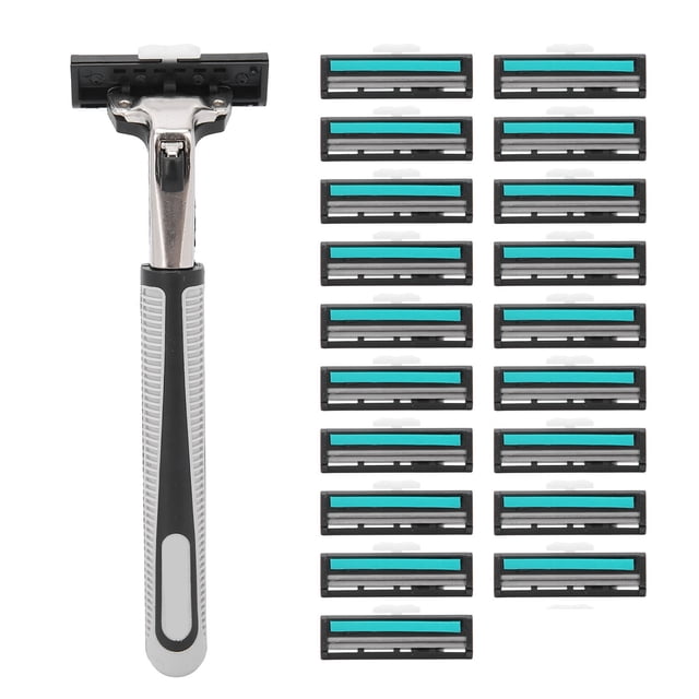 Men's , Double-layer With Smear Strips, With 20 Blades For Hair Removal For Beard Shaving
