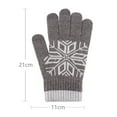 thumbnail image 2 of HOOWIFFY 1 Pair Blue Knitted Winter Gloves for Men, Thermal Driving Gloves for Cold Weather, 2 of 6