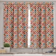 thumbnail image 2 of Ambesonne Vintage Valance & Curtain, Retro Style Bubbles, 55"x24", Orange Yellow, 2 of 6