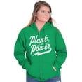 thumbnail image 5 of Plant Power Vegetarian Vegan Workout Zip Up Hoodie Men's Women's Brisco Brands L, 5 of 6