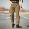 thumbnail image 6 of BADHUB Men's Tactical Pant Waterproof Lightweight Straight Fit Cargo Pant Stretch Straight Leg Pant with Pockets Brown 2XL, 6 of 7