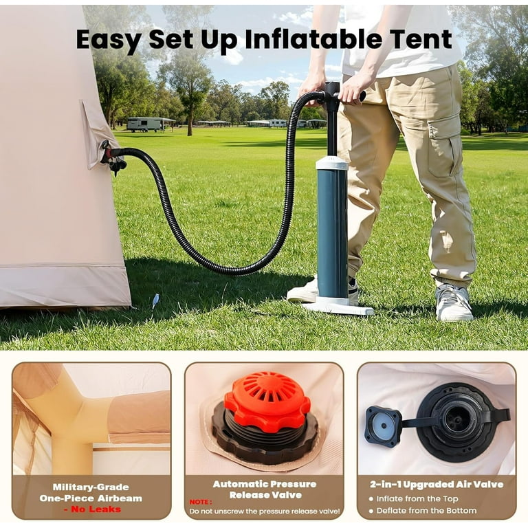 Lilypelle 4-6 Person Blow Up Inflatable Tent with Canopy, Hot Tent