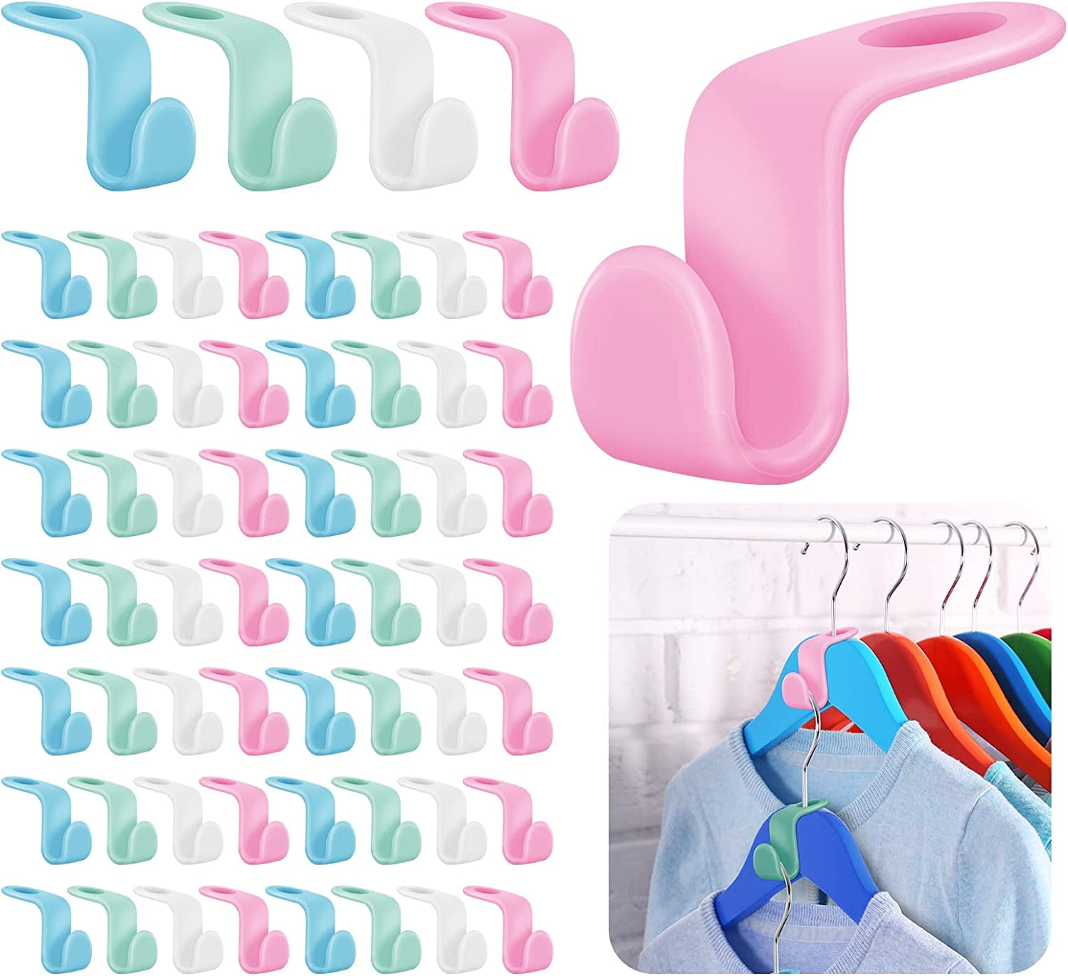 BUBABOX 120 Pcs Hanger Connection Hooks, Heavy Duty Cascading Connector