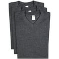 thumbnail image 6 of Access Men's Heavyweight Short Sleeve Cotton V-Neck T-Shirt (Pack of 3) (DK Gray, 6X-Large) AT37, 6 of 9