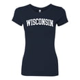 thumbnail image 2 of Wild Bobby State of Wisconsin College Style Women Slim Fit Junior Tee, 2 of 6