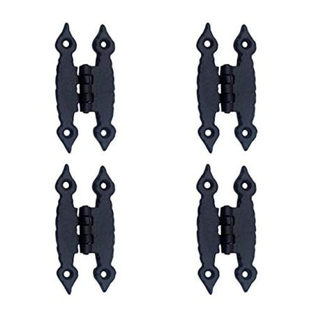 Adonai Black Parliament Hinges – Antique Iron, Powder Coated, 150mm X 112mm (2 Hinges Per Pack)