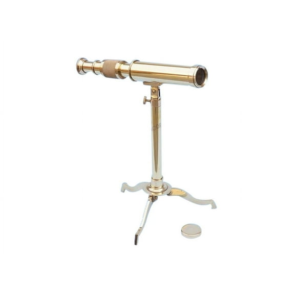 Floor Standing Brass Telescope on Stand 17" - Nautical Telescope - Brass Telescope - Nautical Decoration - Decorative Telescope - Brand New