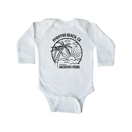 

Inktastic Summer Vacation Mode Pfeiffer Beach California Gift Baby Boy or Baby Girl Long Sleeve Bodysuit