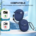 thumbnail image 2 of Funda UCPOVT para Google Pixel Buds Pro 2022, azul, de silicona, 2 of 7