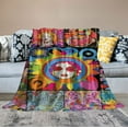 thumbnail image 2 of ONETECH Gift For Hippie Style Peace Love Flower Hippie Throw Blankets 70s Peace Sign Blanket Retro Hippy Groovy Blanket Hippy Gifts for Couch Bed Sofa Soft Cozy Plush Blanket, 2 of 6