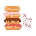 thumbnail image 2 of CafePress - Sweet Tooth Donuts -  Round Wood Ornament 4", 2 of 2