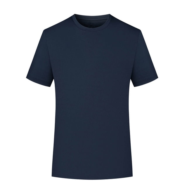 pstuiky camisetas de hombre, Blusa deportiva informal de color liso con cuello redondo y manga corta elástica para hombre camisetas de hombre xxl