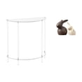 thumbnail image 1 of Mesita de noche de acrílico,Mesa auxiliar de acrílico transparente Mesa auxiliar transparente en capas,Mesa pequeña de acrílico,mesita de noche pequeña,compacta,Estatua de cerámica,Juego, 1 of 8
