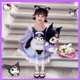 thumbnail image 1 of Anime Sanrioed Kuromi Melody Y2K Kid Girl Lolita Long Sleeved Dress Kawaii Cartoon High-Quality Outfit Cosplay Princess Costume, 1 of 5