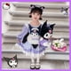 thumbnail image 1 of Anime Sanrioed Kuromi Melody Y2K Kid Girl Lolita Long Sleeved Dress Kawaii Cartoon High-Quality Outfit Cosplay Princess Costume, 1 of 5