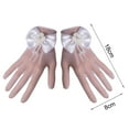 thumbnail image 6 of Eoperou 1 Pair Wedding Flower Girl Gloves Romantic See-through Hollow Out Big Bow-knot Fishnet Wedding Decoration Flower Decor Beads Wedding Prom Gloves Kid Gloves, 6 of 8