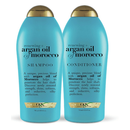 OGX Renewing + Argan Oil Moisturizing Daily Shampoo and Conditioner Set, 25.4 fl oz