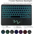 thumbnail image 3 of Case with Trackpad Keyboard for Samsung Galaxy Tab A9 8.7 inch 2023 Model SM-X110/SM-X115/SM-X117 with Smart Touchpad 7 Color Backlit Removable Keyboard Magnetic Case Cover, 3 of 7