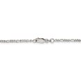 thumbnail image 3 of 925 Sterling Silver 2.25mm Figaro Chain Anklet, 3 of 8