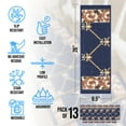 thumbnail image 2 of Slip-Resistant, Non-Adhesive, Durable, Stain-Resistant, Washable 8.5x26 in. Stair Treads to Enhance Safety, Protect Stairs, and Reduce Noise. Blue French Fleur De Lis Design, Set of 13, 2 of 7