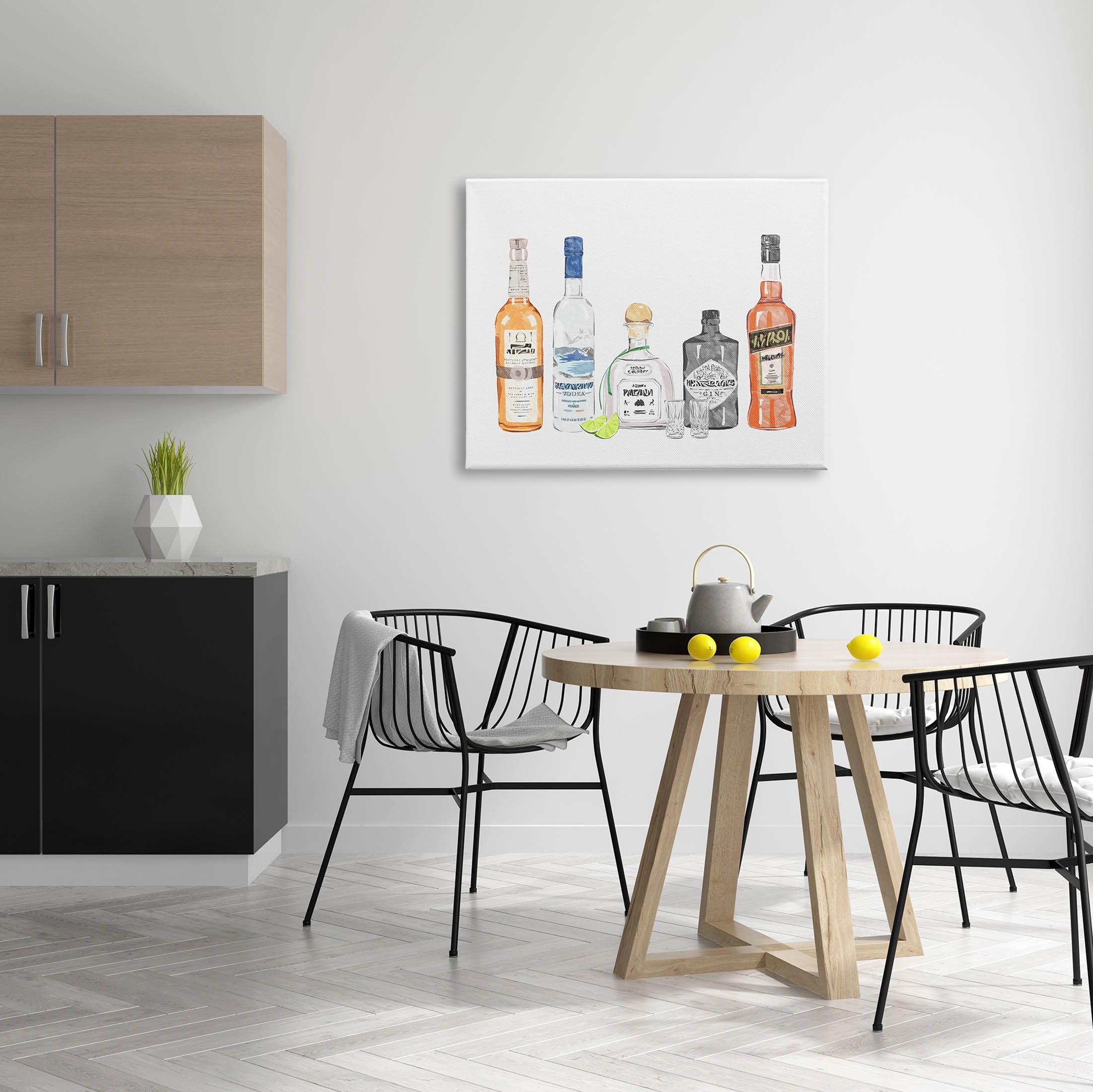 Stupell Industries Mixed Bar Liquor Bottles Graphic Art Gallery Wrapped Canvas Print Wall Art, Design by Ziwei Li