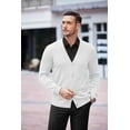 thumbnail image 4 of COOFANDY Men's Casual Slim Fit Cardigan Sweater Lightweight V Neck Button Down Knitted Cardigan Sweater, 4 of 7