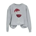thumbnail image 4 of Christmas Sweatshirts for Women Xmas Red Wine Glass Shirts Cute Crew Neck Sweatshirts Long Sleeve Xmas Shirts Holiday Outfits for Women 2025, 4 of 4