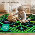 thumbnail image 4 of ODIKA 5'x7' Washable Area Rug Astronaut Cyber Arcade Galaxy Motif Fireworks Anime Flowing Dynamic for Small Living Room, Bedroom, Easy Care, Non-Shedding, Pet Friendly, 4 of 7