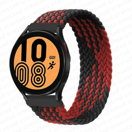 20mm Band Braided Solo Loop for Samsung Galaxy Watch 5/ 5 pro/Galaxy Watch 40mm 44mm 4 Classic 42mm 46mm Watch 3 41mm/Galaxy Watch 42mm/Active 2/Active/Gear S2 Elastic Nylon Fabric Sports Strap