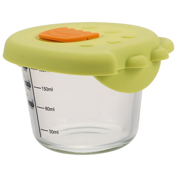 LOLIPPYY Glass Soup Container with Lid Light Green Easy Seal Portable for High Temperature Food Preservation