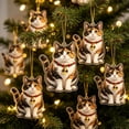 thumbnail image 4 of Fmbmuo Acrylic Christmas Hanging Ornaments 2D Flat Car Rearview Mirror Pendant Xmas Tree Backpack Home Wall Festive Decor Christmas Decor,Multicolor, 4 of 5
