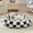 Black, variant on Checkered Dog Bed, Cute Blue Retro Style Aesthetic Round Warming Pet Calming Beds for Small Dog and Cats, Plush Cozy Donut Dog Beds Washable, 30" L x 30" W x 8" Th