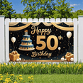 thumbnail image 5 of Yatrandify Decorative Design Happy Birthday Banner Cake Decoration 50th Celebration Banner Balloon Decoration for Birthday Party Indoor Decoration Photo Shoot, 5 of 7