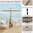 thumbnail image 6 of Gymax Outdoor Patio Umbrella Modern Table Umbrella w/8 Heavy Duty Ribs Sun-proof Beige, 6 of 10